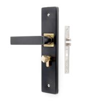Cerradura De Puerta Con Manija Negra Para Dormitorio Y Baño Duradera Antirrobo Con 3 Llaves Seguridad Y Comodidad En El Uso - details 2