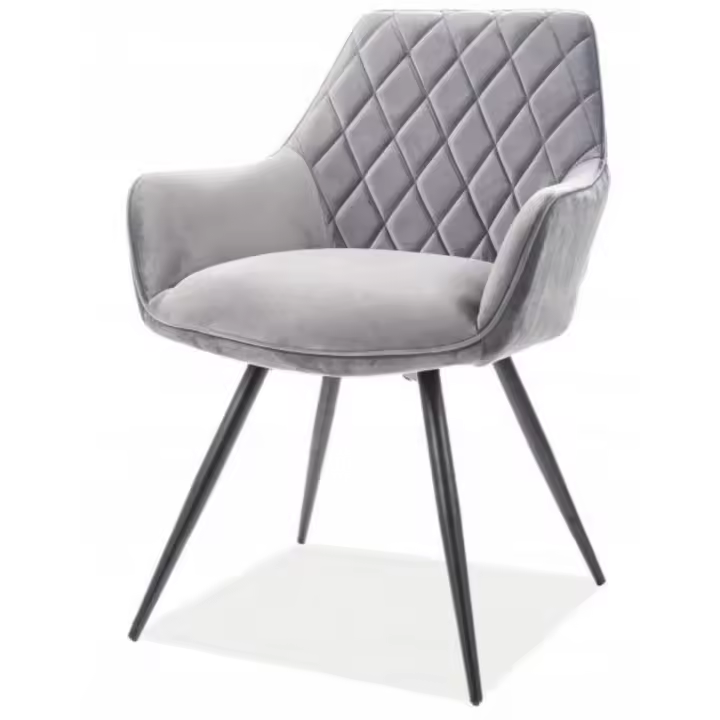 Pack de 2 Sillas de Terciopelo Línea Velvet Color Gris - Elegancia y Comodidad para tu Hogar 120*90*80 cm - 1