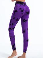 Pantalones De Yoga Para Mujer Leggings De Gimnasio Sin Costuras Tie Dye Cintura Alta Elásticos Para Correr Y Fitness Pantalones Casuales Con Glúteos De Pera - details 10