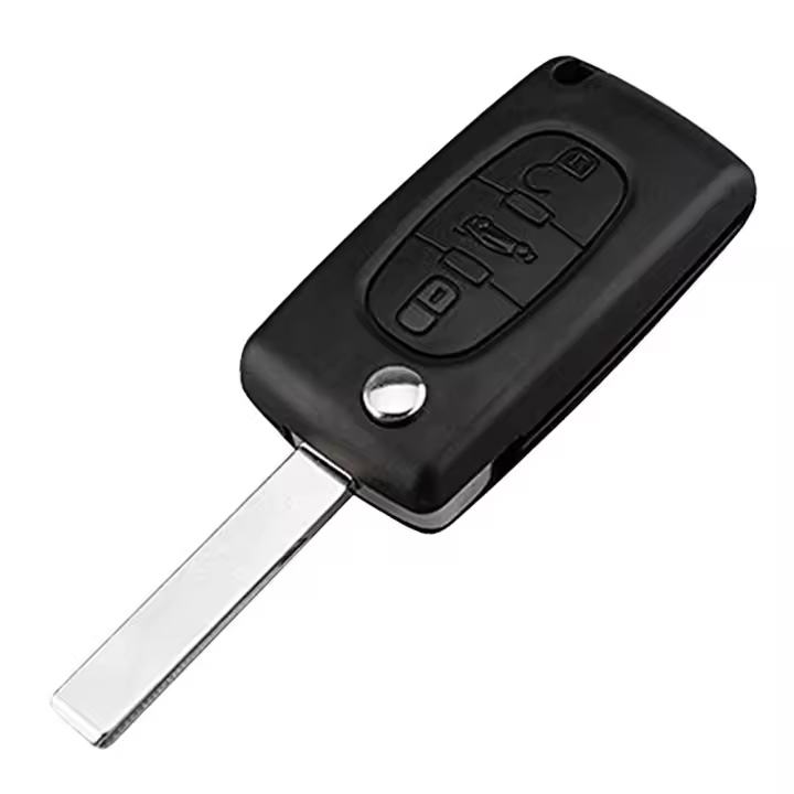 Ociodual Carcasa Llave Mando de 3 Botones Maletero CE0536 HU83 Compatible con Peugeo 206 207 306 307 308 407 Citroe C2 C3 C4 C5 - 1