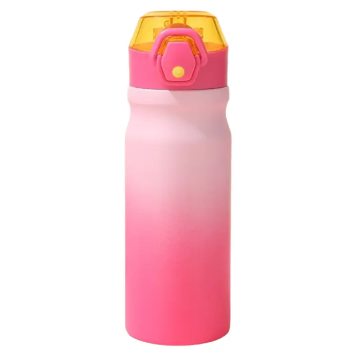 Botella de Agua Deportiva de 550ml Sin BPA Boquilla para Deportes Con Texto Motivacional Botella de Agua Prueba de fugas, Botella Deportiva Tritan de Plástico Sin BPA, Botella Motivacional para Hogar y Exterior termo (LD550) - 1