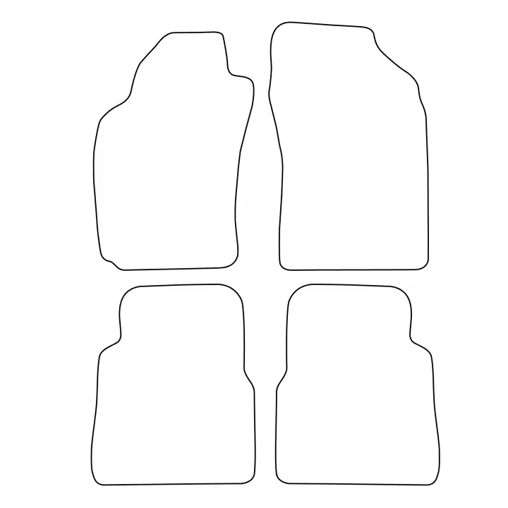 Juego completo de alfombrillas de terciopelo para Nissan Maxima IV 1995-2000 - acabado negro - 1