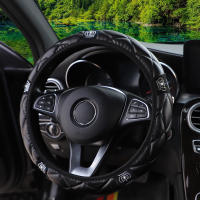 Funda De Volante De Coche Brillante En Forma De Corona De Diamante De 1 Pie De Cuero Sintético Adecuada Para 14.5-15 Pulgadas Sin Anillo Interno - details 9