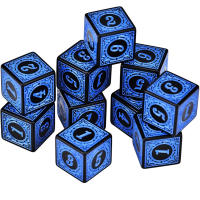 Juego De Dados Acrílicos 10 Piezas 6 Cara 16MM D6 Patrón Grabado Poliedro Para Juegos De Mesa RPG Dungeons And Dragons - details 9