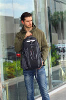 Mochila clásica de viaje para hombre, bolsa impermeable para ordenador portátil, senderismo, mochila escolar deportiva, nailon, para exteriores - details 18