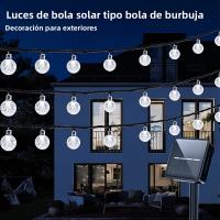 Luces De Cadena Solar LED Para Exterior Con 8 Modos De Iluminación Bola Burbuja Para Jardín Bodas Camping Fiestas De Navidad Decoración - details 10
