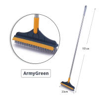 Cepillo De Piso Rotativo 3 En 1 Con Mango Largo Cabeza Triangular De 120 Grados Para Baño Y Cocina Microfibra Ecológica - details 3