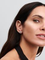 Pandora - Pendientes de botón con halo abrazador - Plata de ley - details 1