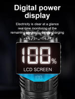 Linterna LED Multifuncional COB Con Iluminación Lateral Para Camping Recargable Por USB Pantalla Inteligente Y Luz De Emergencia - details 5