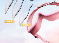 Gafas de Nación de silicona para niños, Montura Grande, HD, UV, Gran angular, antivaho, ajustables, suministros de Nación - details 7