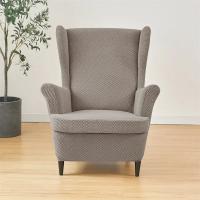 Cubiertas De Silla Wingback Clásicas En Color Sólido Con Funda Para Asiento Y Cojín Tapete De Sofá Decoración Del Hogar Hechas De Spandex Y Poliéster Estilo Europeo - details 12