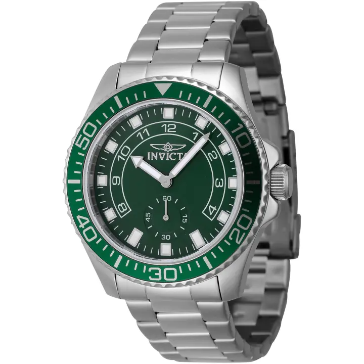 Reloj de pulsera Invicta Pro Diver - 47126 correa color: Gris plata Dial Latón Verde Hombre - 1