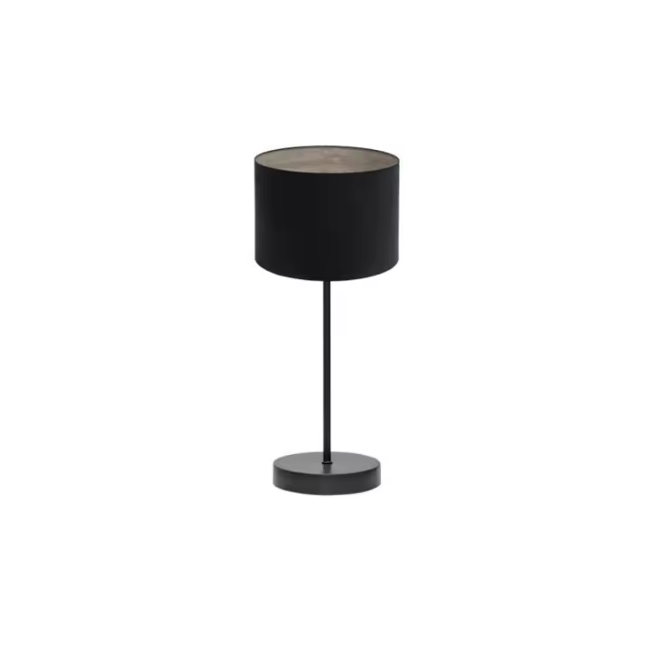 Fabrilamp - Sobremesa Tania 1xe14 Negro/negro-madera Gris 42x17x17 Cm - 1