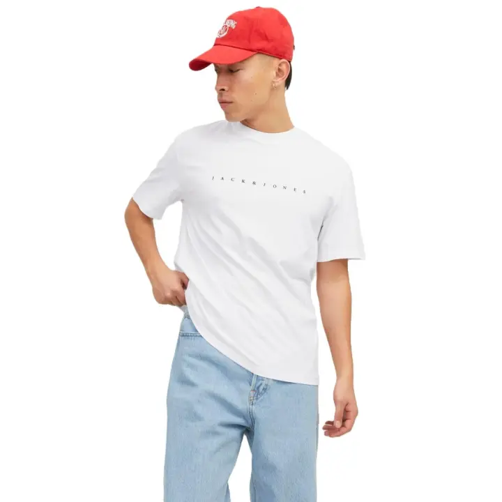 Camiseta Hombre Jack & Jones manga corta 12234746 Blanco modelo Star, 100% Algodón - 1