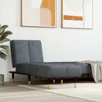 vidaXL Sofá diván de terciopelo en color Gris claro/Gris oscuro/Negro y más - details 1