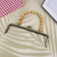 Marco De Bolso De Metal Vintage Con Cierre De Beso Y Mango De Bambú Para Joyería Y Costura Suministros De Hacer Bolso - details 13