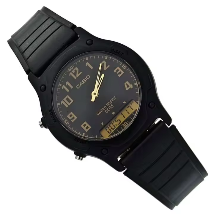 ​Reloj clásico hombre analógico digital Casio AW-49H-1B correa resina 50m water resist - 1