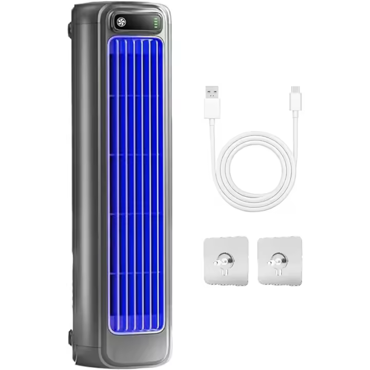 Aire Acondicionado Portátil Compacto - Ventilador Climático | 3 Velocidades Ajustable, Diseño Compacto Para Salón, Cocina, Oficina Y Mesas - 1
