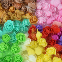 100/200 Piezas De 4cm Cabezas De Rosas De Esponja PE Para Decoración De Bodas Fiestas Hogar DIY Scrapbooking Coronas Flores Rojas Artificiales - details 5