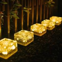 Lámparas LED Para Jardín Impermeables 4 Unidades Luz Solar Para Camino De Piedra Y Piso De Vidrio Iluminación De Escenario Festivo - details 1