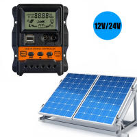 Controlador De Carga Solar Dual USB Con Pantalla LCD 30A-10A 12V/24V Para Panel Solar Y Batería Regulador De Energía - details 5
