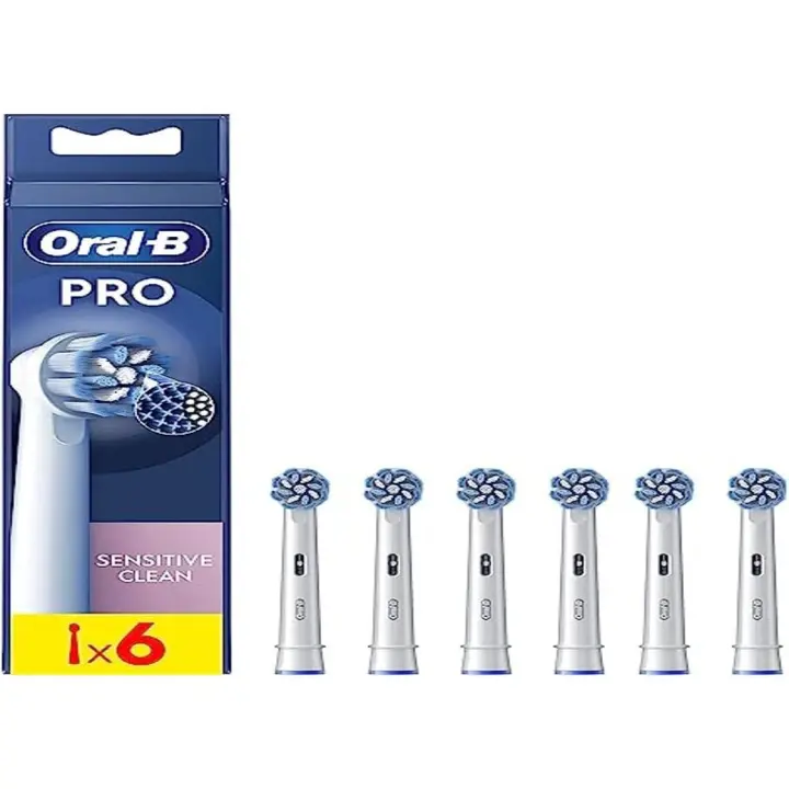 Oral-B Pro Sensitive Clean - Cepillos para cepillo de dientes eléctrico, paquete de 6 unidades - 1