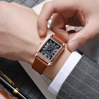 Reloj De Pulsera De Cuarzo Para Hombre Con Correa De Cuero Estilo Casual Y Moda Pantalla De Vidrio Dial Diameter De 40mm - details 4