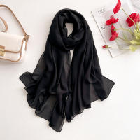 Pañuelo De Mujer IROJEFF De Seda Poliéster 2025 Hijab De Lino Premium Maxi Wrap Estilo Elegante Color Sólido Protección Solar - details 17