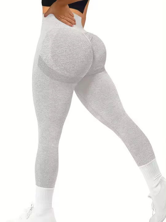 Leggings De Yoga Para Mujer Con Levantamiento De Glúteos Sin Costuras Cintura Alta Pantalones De Compresión Tallas Contorno - 1