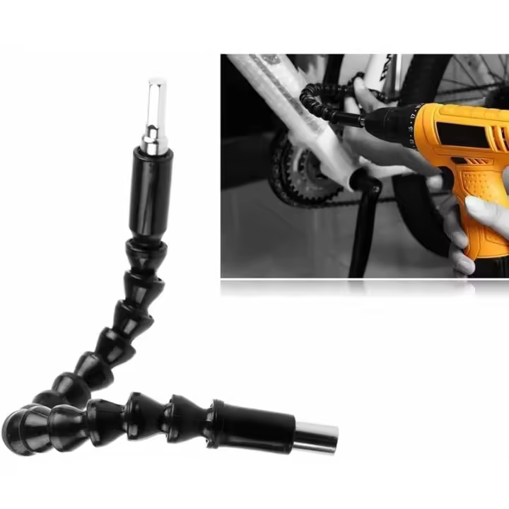 Extensión de portapuntas cardán flexible para destornillador, taladro, ideal, 295 mm, Girasol negro - 1