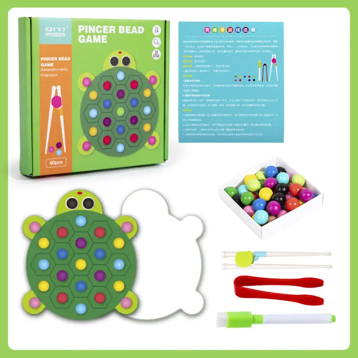 Juego Educativo Montessori De Clip De Bolas Para Niños Juguete De Entrenamiento De Motricidad Finas Y Concentración Clasificación De Colores Adecuado Para Edades 3-12 - 1