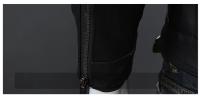 Chaqueta De Cuero Para Hombre Con Cuello En V Estilosa Y Acolchada Impermeable Para Motocicleta Y Trabajo Estilo De Invierno Gruesa Y Justa - details 10