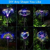 4Pcs Luz De Fuegos Artificiales Solares Para Jardín Luz De Globos Impermeables Para Decoración DIY De Casa Lámpara De Dandelion Para Paisaje De Césped - details 6