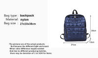 Mochila De Invierno Yogodlns Espacio Algodón Para Mujer Gran Capacidad Escuela Bolsa Viaje Nylon Impermeable Rucksack Estudiante Pack Femenino - details 0
