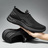 Zapatos Casuales Para Hombre Transpirables Zapatillas De Correr Y Caminar Ligeros Slip on Para Pareja Talla 44 Material Superior De Malla - details 3