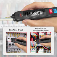 Multímetro Digital Inteligente Con Autoajuste 6000 DC AC Voltaje Capacitancia Ohm NCV Hz Diode Continuidad Prueba De Cable Viva Medidor - details 11