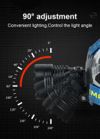 Linterna Frontal LED Super Brillante 1200W IPX6 Impermeable Para Camping Y Senderismo Lámpara De Trabajo Al Aire Libre Con Batería 18650 - details 9