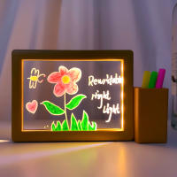 Tablero De Mensajes Rewritable Con Luz Nocturna USB Transparente Decoración De Habitación Lámpara De Escritorio Ornamento Regalo - details 5