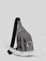 Bolsa De Pecho Para Hombres De Gran Capacidad Unisex Para Deportes Al Aire Libre Y Ocio Estilo Crossbody Monedero De Nylon - details 5