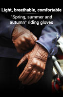 Guantes De Motocicleta De Cuero Genuino Para Hombres Invierno Moto Guantes De Verano Cuero Oveja Táctil Protección De Codo - details 0