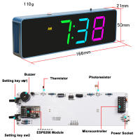 Kit De Reloj WiFi Colorido ESP8266 IoT Reloj Inteligente DIY PRACTICE Piezas Conjunto Sincronización Automática Del Tiempo - details 5