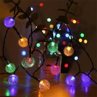 Lámparas De Bolitas Solares Para Exterior Cadena De Luces Impermeables Agua Cristal Navidad Fiesta De Jardín Decoración De Vacaciones - details 10