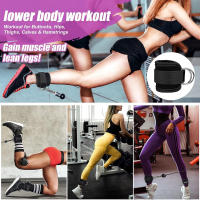 Cuff De Ankle Para Máquinas De Cable Con Correa Mejorada Para Glúteos Y Pecho En Gimnasio Soporte Ajustable Con Anillo D Para Kickbacks Material De Neopreno Para Deportes - details 4
