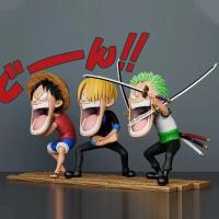 Figura De Acción One Piece 15cm Luffy Sanji Roronoa Zoro Trio Famoso En PVC Juguete De Anime Para Coleccionistas Adultos - details 1