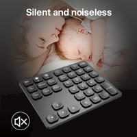 Teclado Numérico Bluetooth Doble BOW Recargable Sin Cable Para iPad Laptop Windows iOS Numpad Digital Ergonómico Mini Para Laptop - details 4