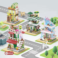 Bloques De Construcción De Venta Al Por Menor Para Niños Y Niñas Tienda De Pastelería Y Bar De Música De La Ciudad Decoración Para Cumpleaños Juguete Educativo Para Niños Mayores De 14 Años - details 0