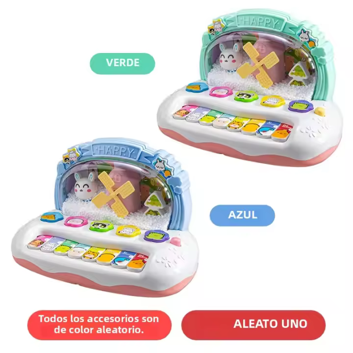 Teclado De Piano Para Bebés Juguetes Musicales Con Luz Y Sonido De Animales De Dibujos Animados Educativo Para Niños Crianza - 1