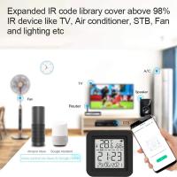 Sensor De Temperatura Y Humedad Universal Tuya Smart WiFi IR Remoto Para Aire Acondicionado TV Compatible Con Alexa Google Home Yandex - details 8