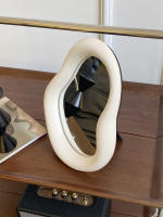 Espejo Decorativo De Mesa En Forma Irregular De Cerámica Para Maquillaje Diseño Sencillo Para Dormitorio Y Sala De Estar Espejo De Vestir - details 13