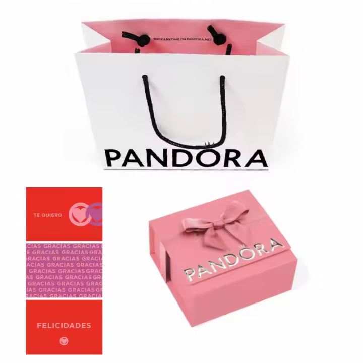 Caja de regalo Pandora Rosa Premium y Tarjeta Dedicatoria - 1